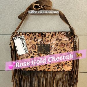 Keep It Gypsy Maxine Cheetah Womens Bag Purse Tote Crossbody Gold New Leopard